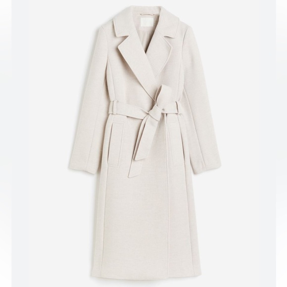 Long Belted Felt Coat - Picture 1 of 6